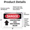 Signmission Construction Area Men Working Above Danger Sign, Vinyl Decal, 5in W x 3.5in L, 2PK OS-2PACK-DS-D-35-L-1931 - alternate 5